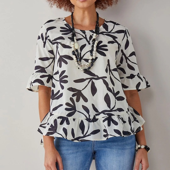 Charlie Paige Women’s Brenda Blouse 100% Cotton - Picture 1 of 6